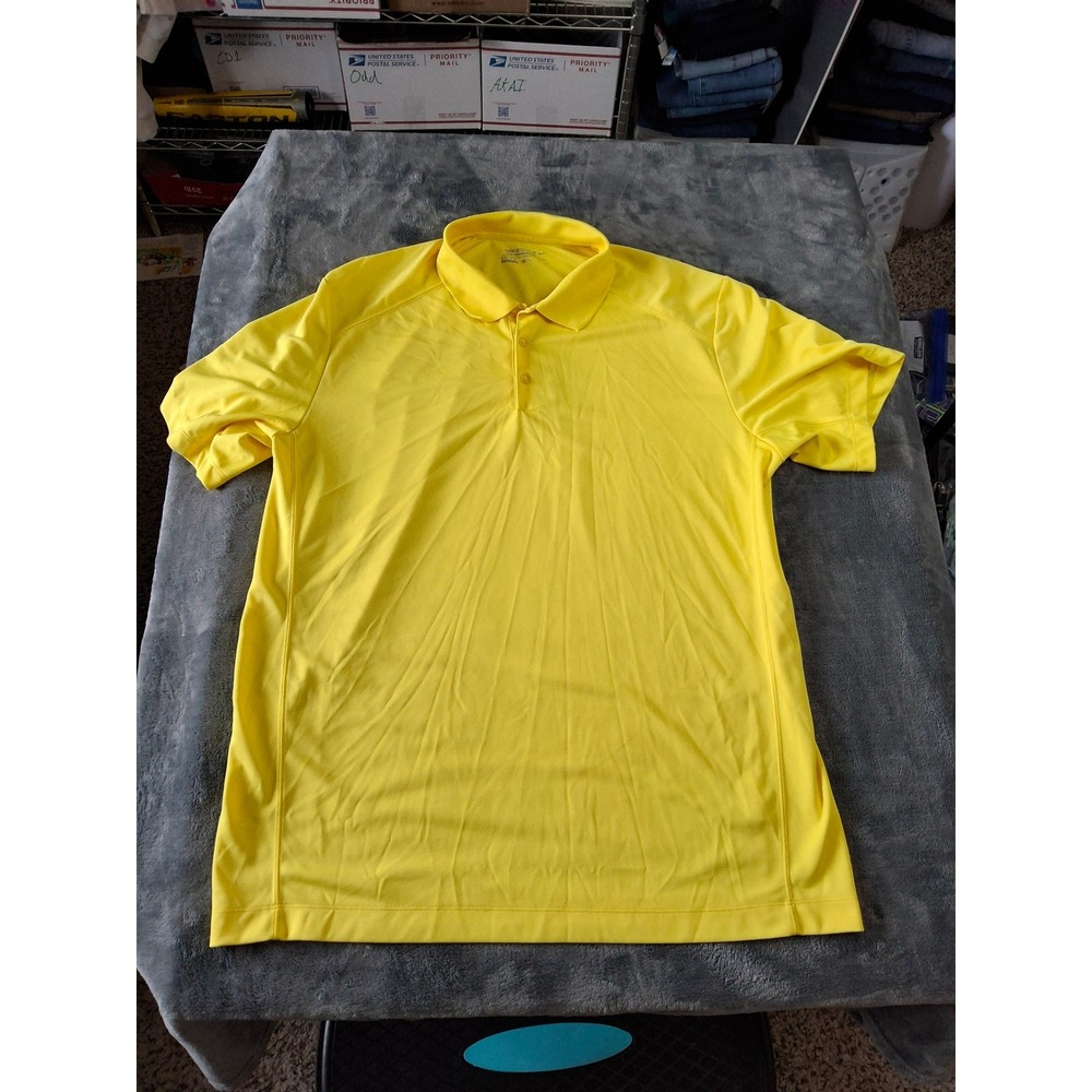 Nike Golf‎ Tour Performance Dri-FIT Polo Shirt Mens XL Yellow Short Sleeve